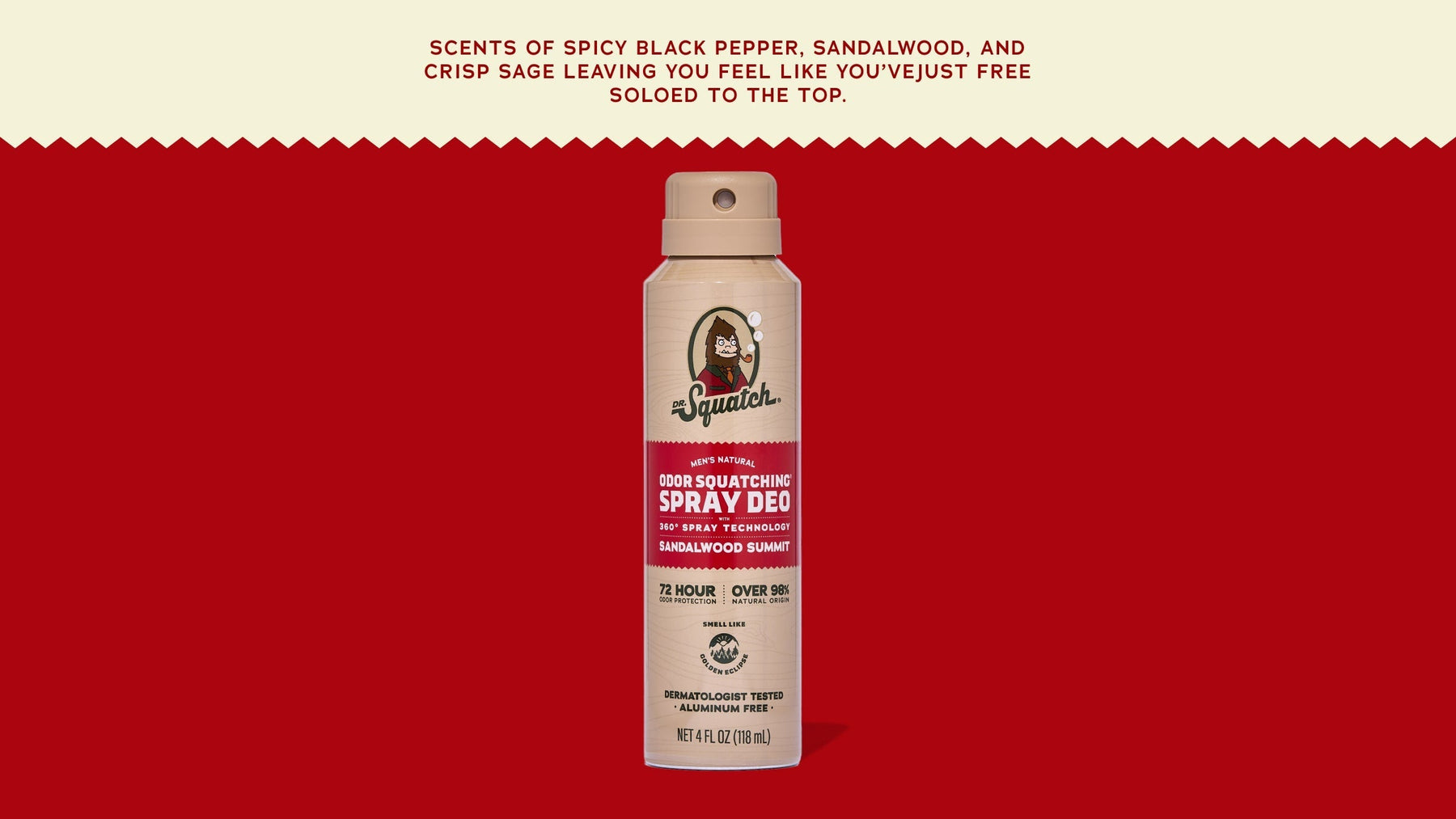 Sandalwood Summit Spray Deodorant - All Day Active Shield